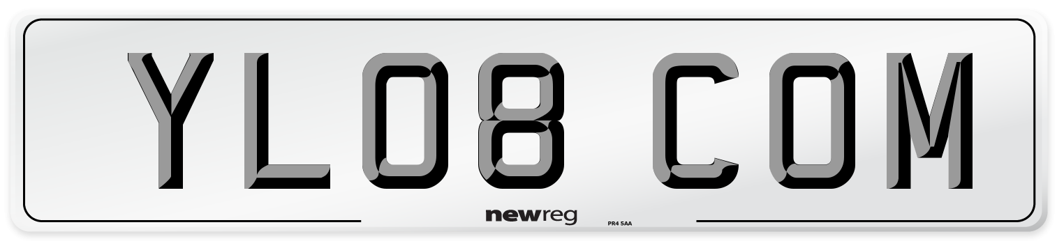YL08 COM Number Plate from New Reg